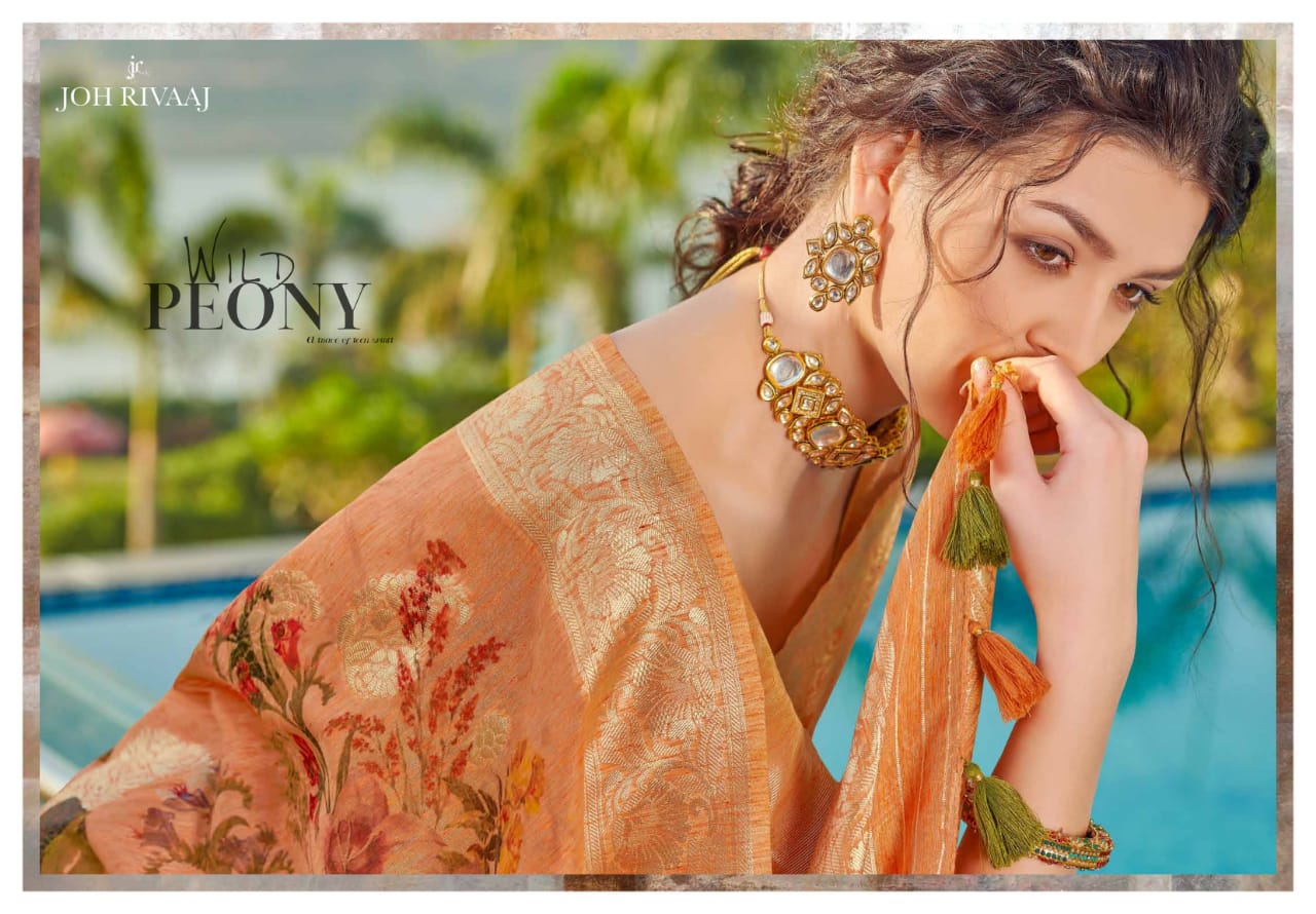 JOH RIVAAJ JANET VOL61 SILK WITH DIGITAL PRINTED DESIGNER SAREES