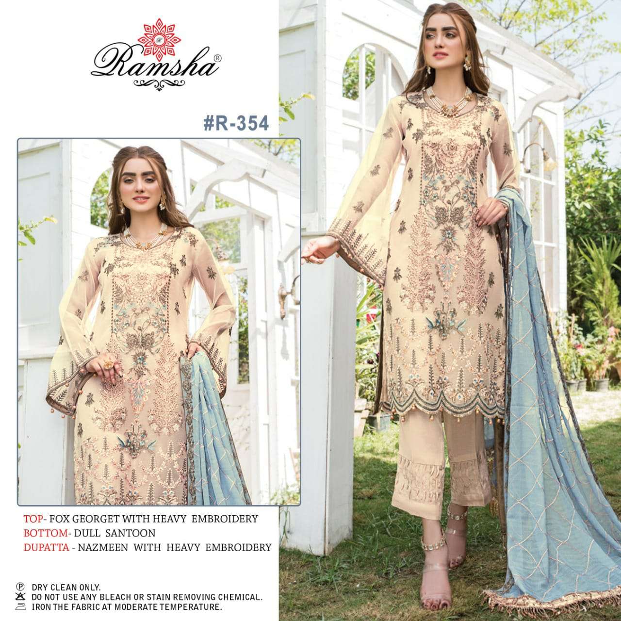 RAMSHA VOL 22 SERIES 351-354 PAKISTANI DESIGNER FANCY SUITS
