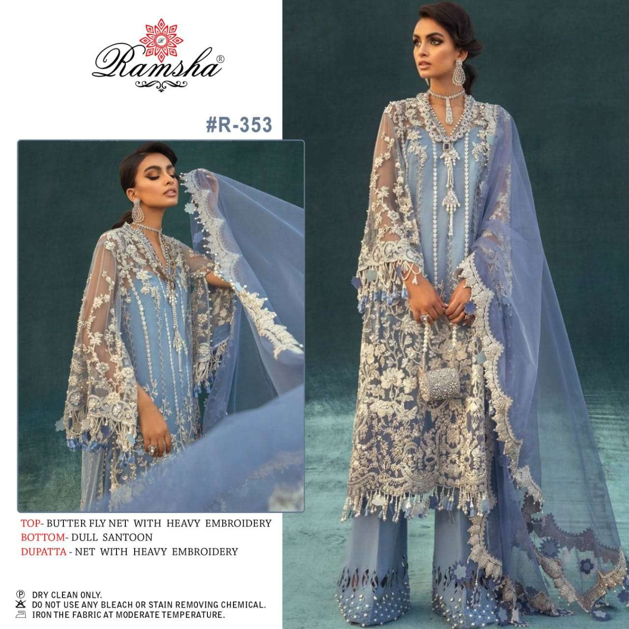 RAMSHA VOL 22 SERIES 351-354 PAKISTANI DESIGNER FANCY SUITS