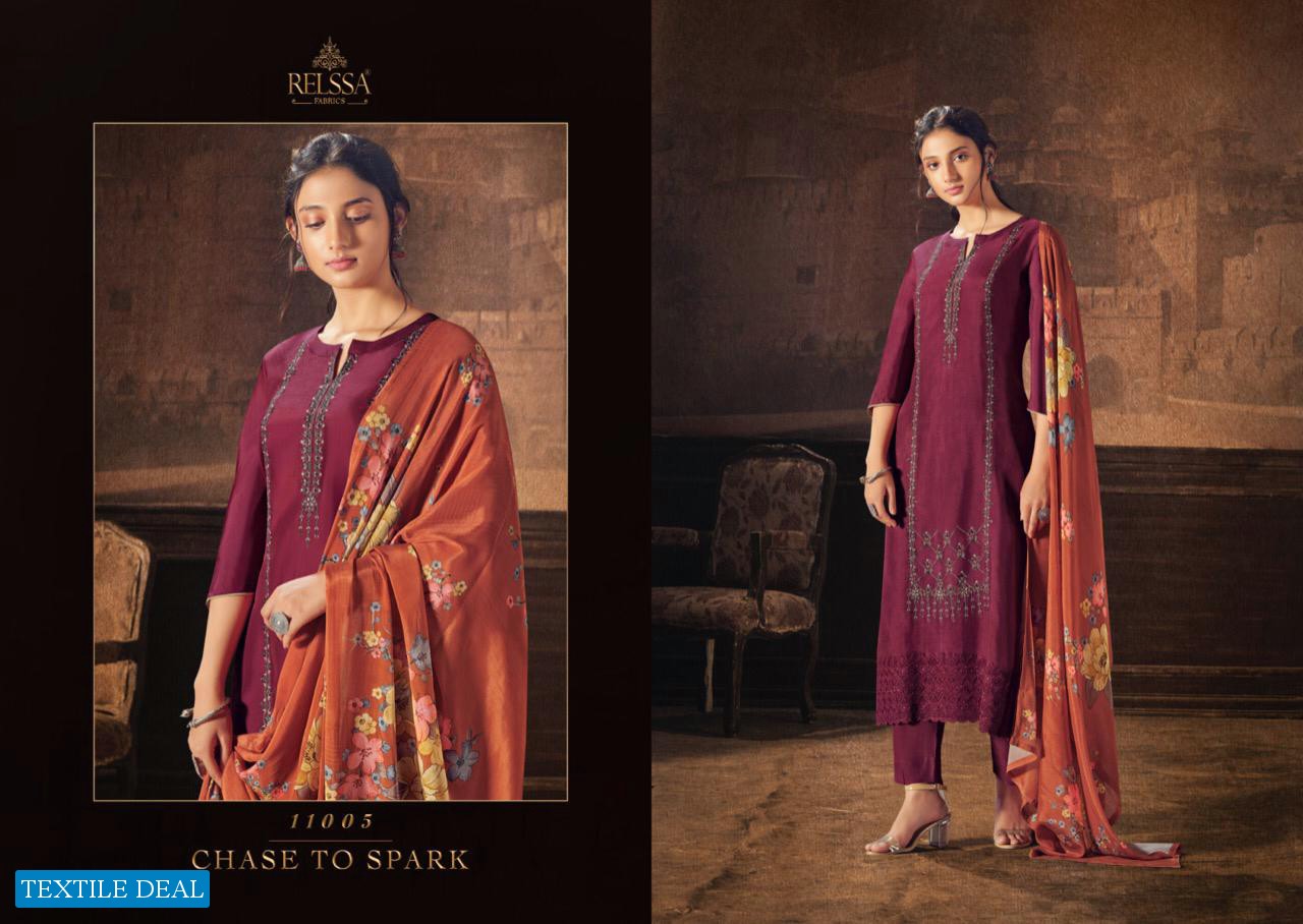 Relssa Kasauti Wholesale Russian Silk Salwar Kameez