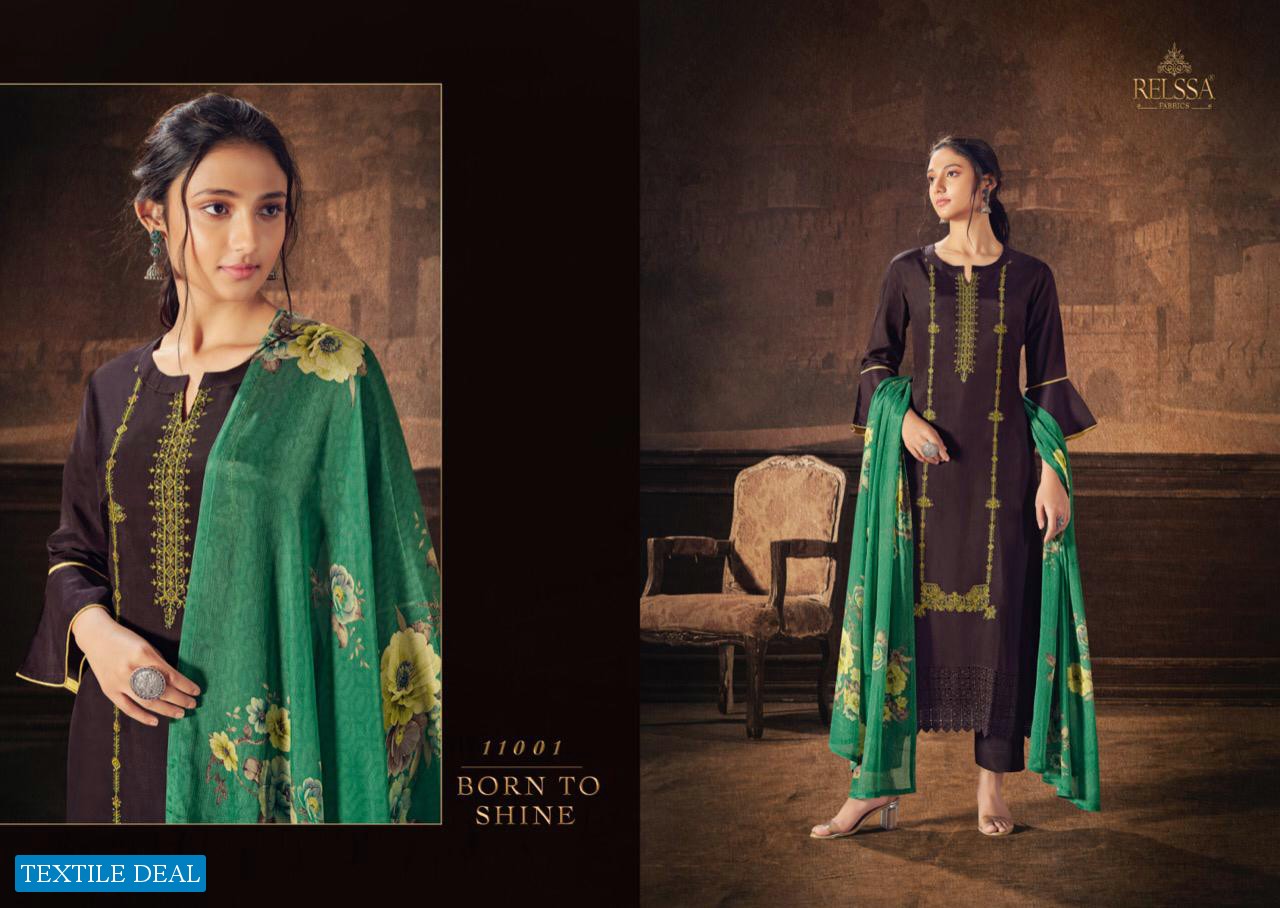 Relssa Kasauti Wholesale Russian Silk Salwar Kameez