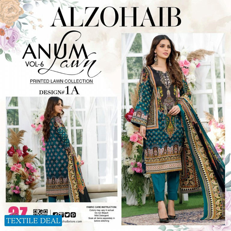 ALzohaib Anum Vol-6 Premium Lawn Collection