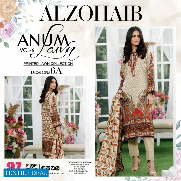 ALzohaib Anum Vol-6 Premium Lawn Collection