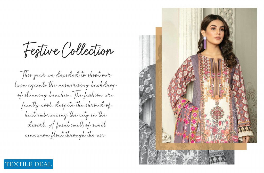Zebaish Hania Digital Printed Lawn With Embroidered Chiffon Dupatta Catalog