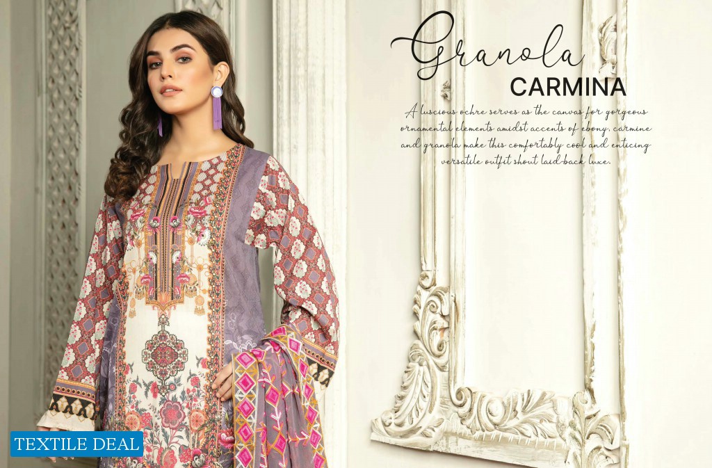 Zebaish Hania Digital Printed Lawn With Embroidered Chiffon Dupatta Catalog