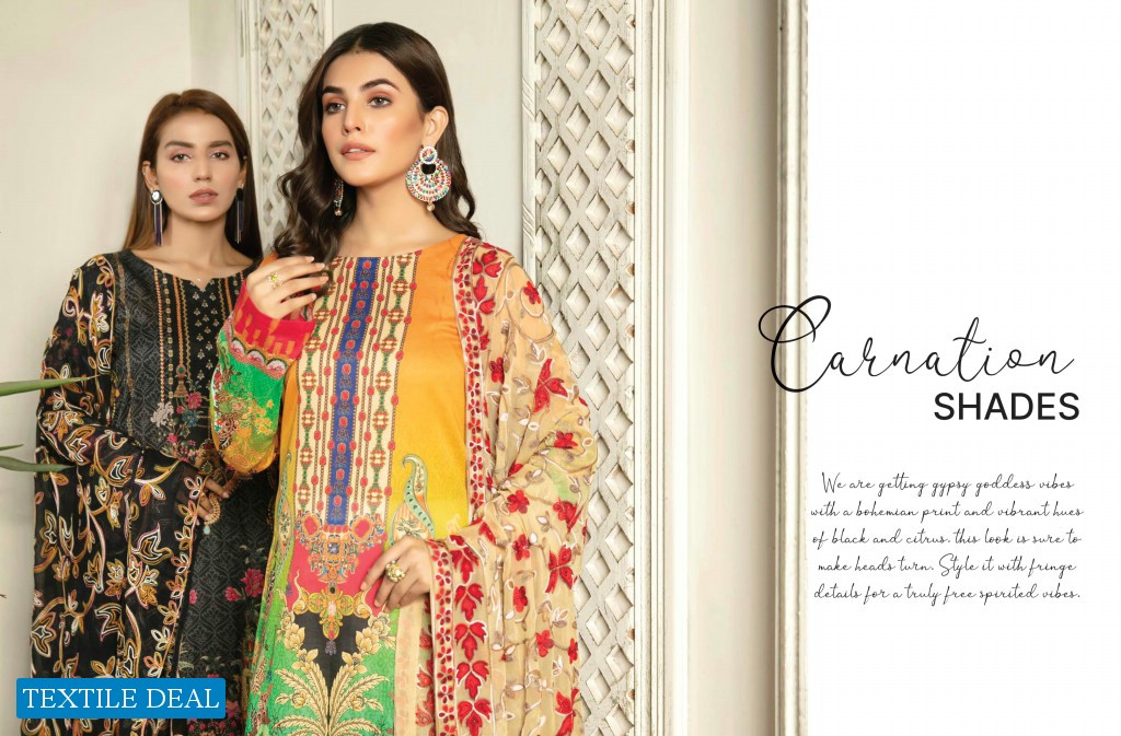 Zebaish Hania Digital Printed Lawn With Embroidered Chiffon Dupatta Catalog
