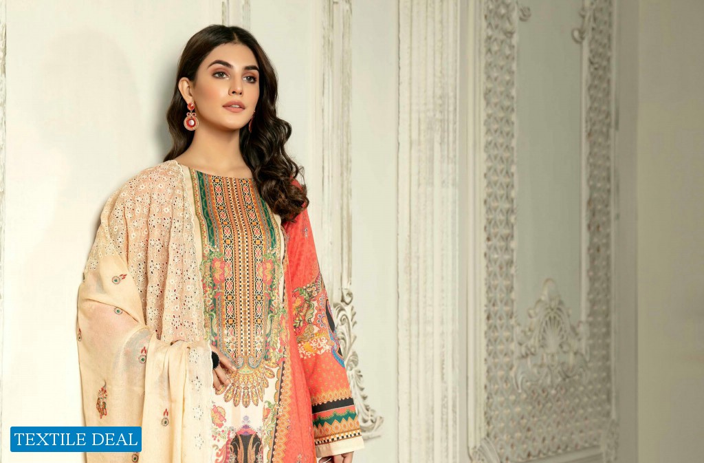 Zebaish Hania Digital Printed Lawn With Embroidered Chiffon Dupatta Catalog