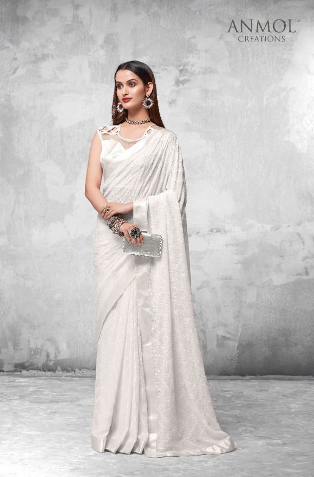 ANMOL INNARA D NO 2107 CLASSY GEORGET DESIGNER PARTY WEAR SAREE