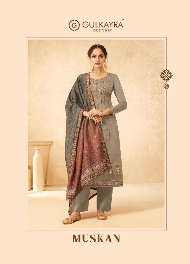 MUSKAN BY GULKAYRA JAM SILK EMBROIDERY DESIGNER SUITS