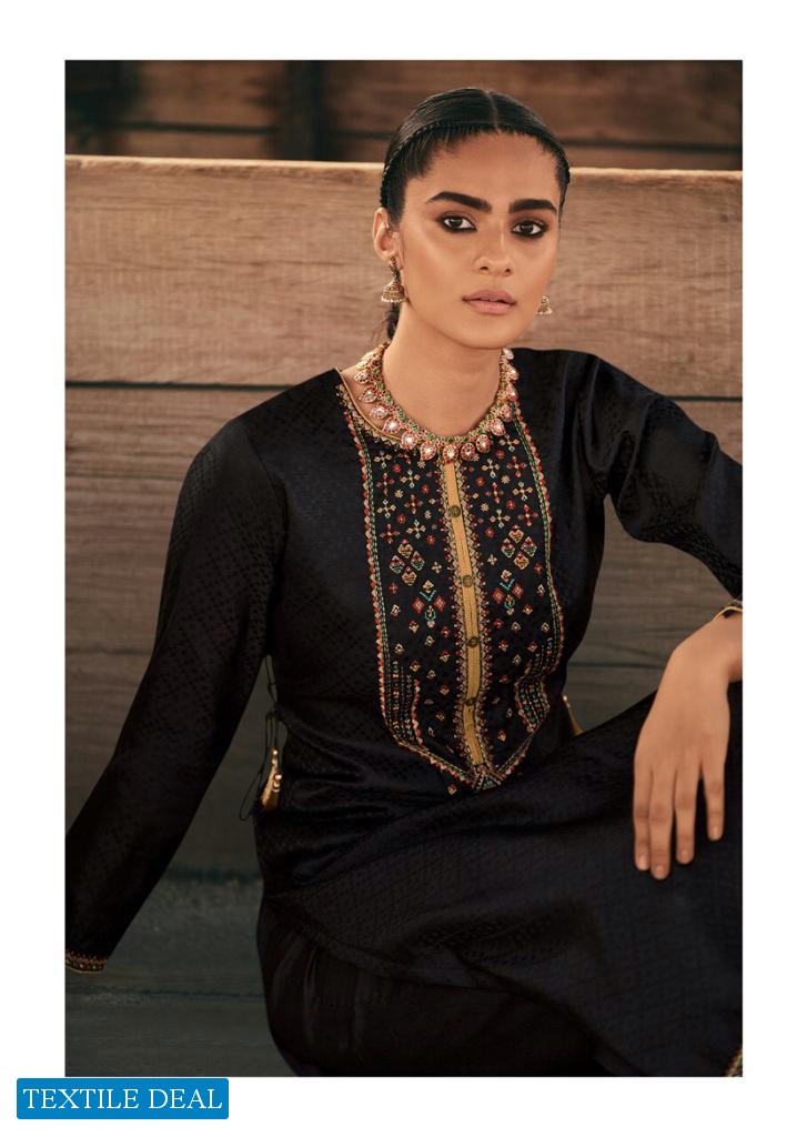 Varsha Ikat Wholesale Shopping Tussar Self Woven With Embroidery Salwar Kameez