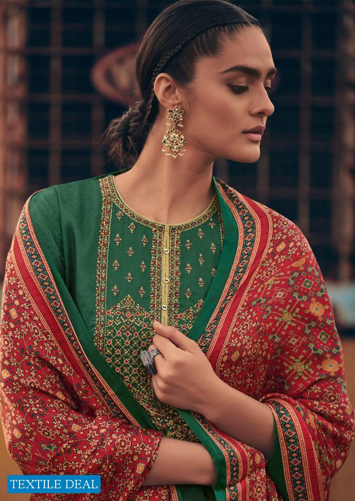 Varsha Ikat Wholesale Shopping Tussar Self Woven With Embroidery Salwar Kameez