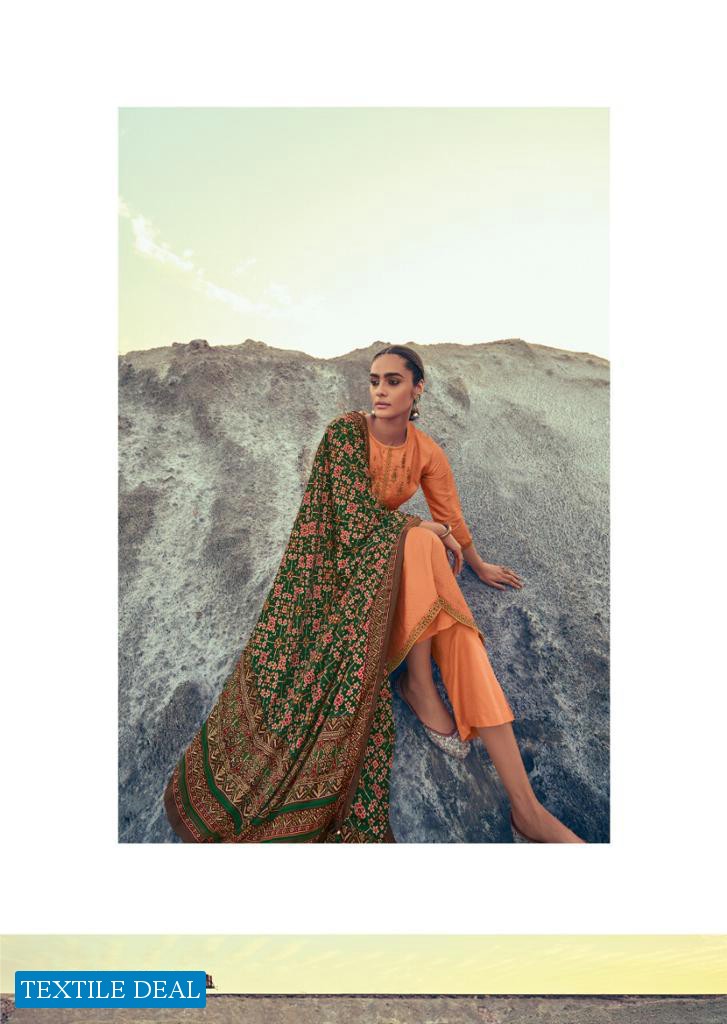 Varsha Ikat Wholesale Shopping Tussar Self Woven With Embroidery Salwar Kameez