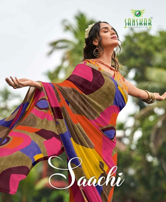 Sanskar Saachi Wholesale Georgette With Fancy Border Sarees
