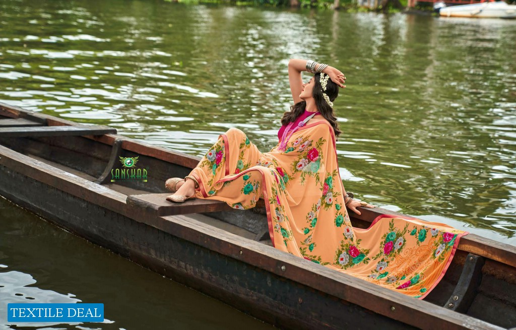 Sanskar Saachi Wholesale Georgette With Fancy Border Sarees