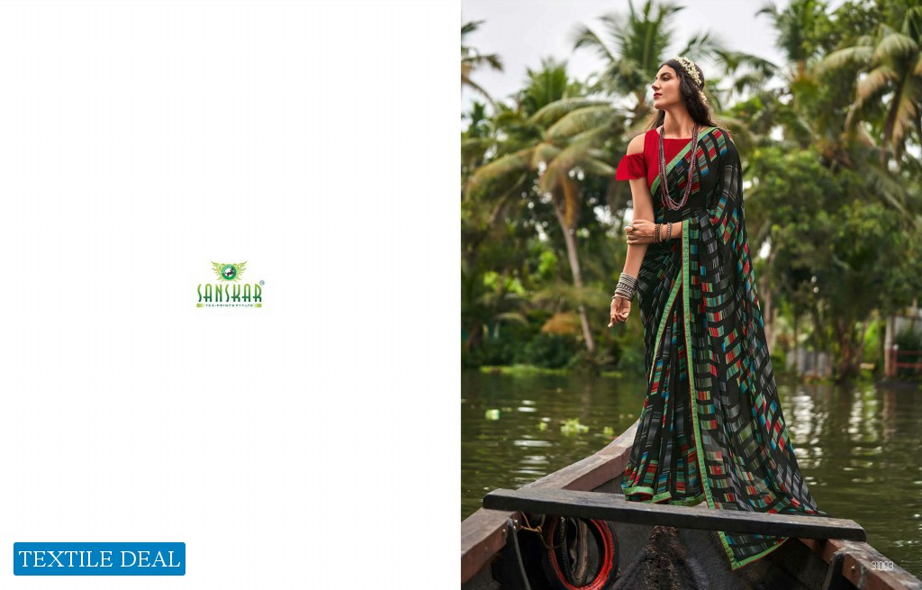 Sanskar Saachi Wholesale Georgette With Fancy Border Sarees