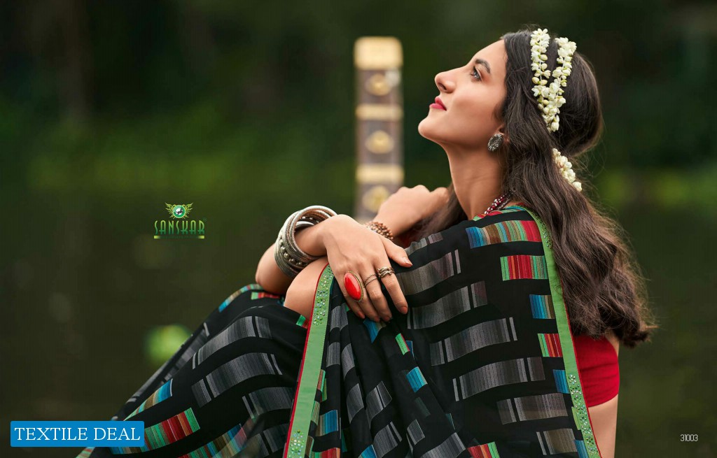 Sanskar Saachi Wholesale Georgette With Fancy Border Sarees