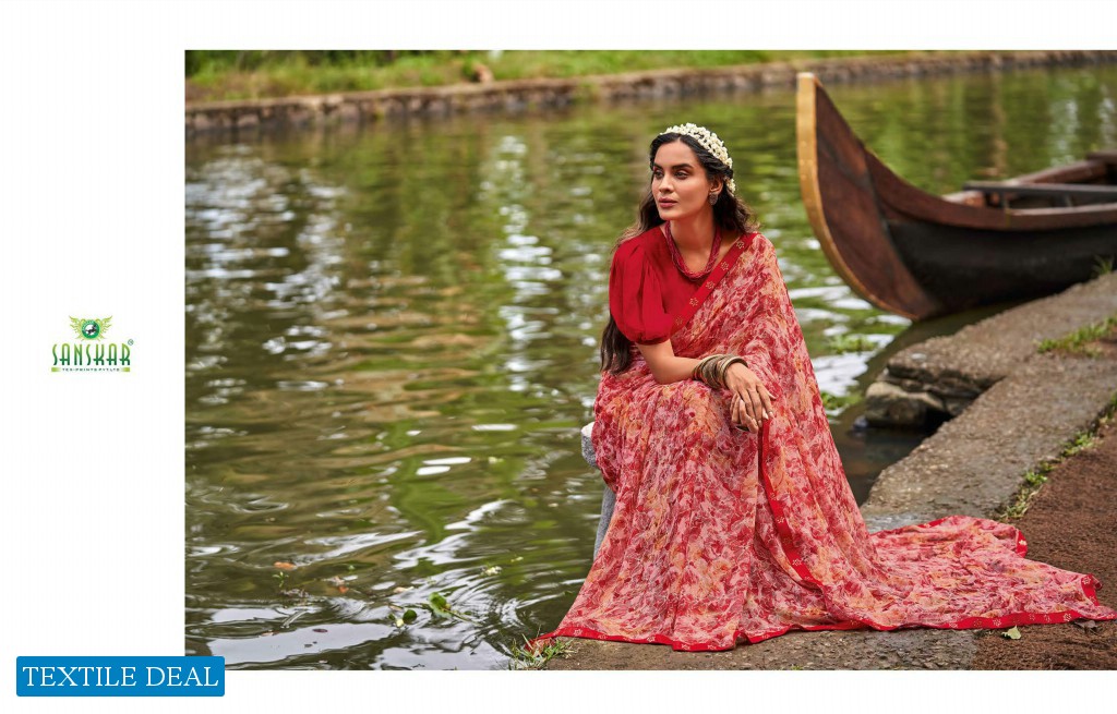 Sanskar Saachi Wholesale Georgette With Fancy Border Sarees