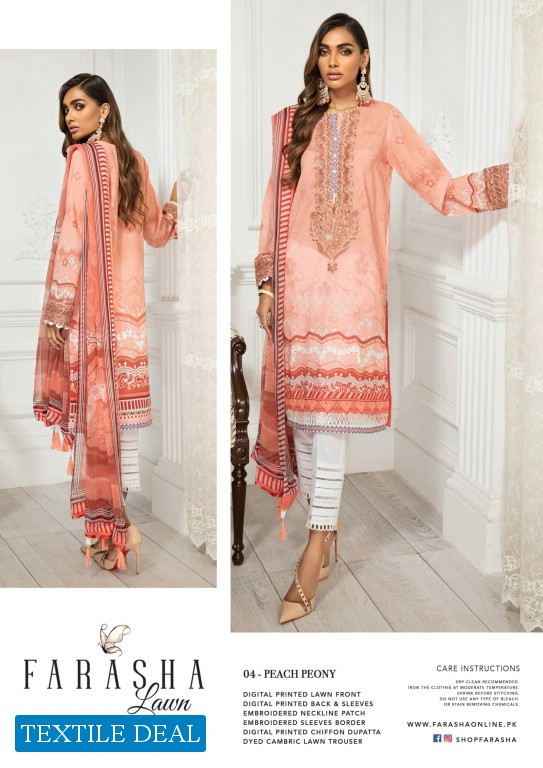 Farasha Embroidered Lawn Collection Vol-III 2021 Wholesale Pakistani Dress In India