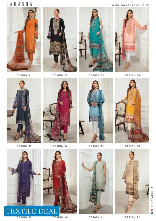 Farasha Embroidered Lawn Collection Vol-III 2021 Wholesale Pakistani Dress In India