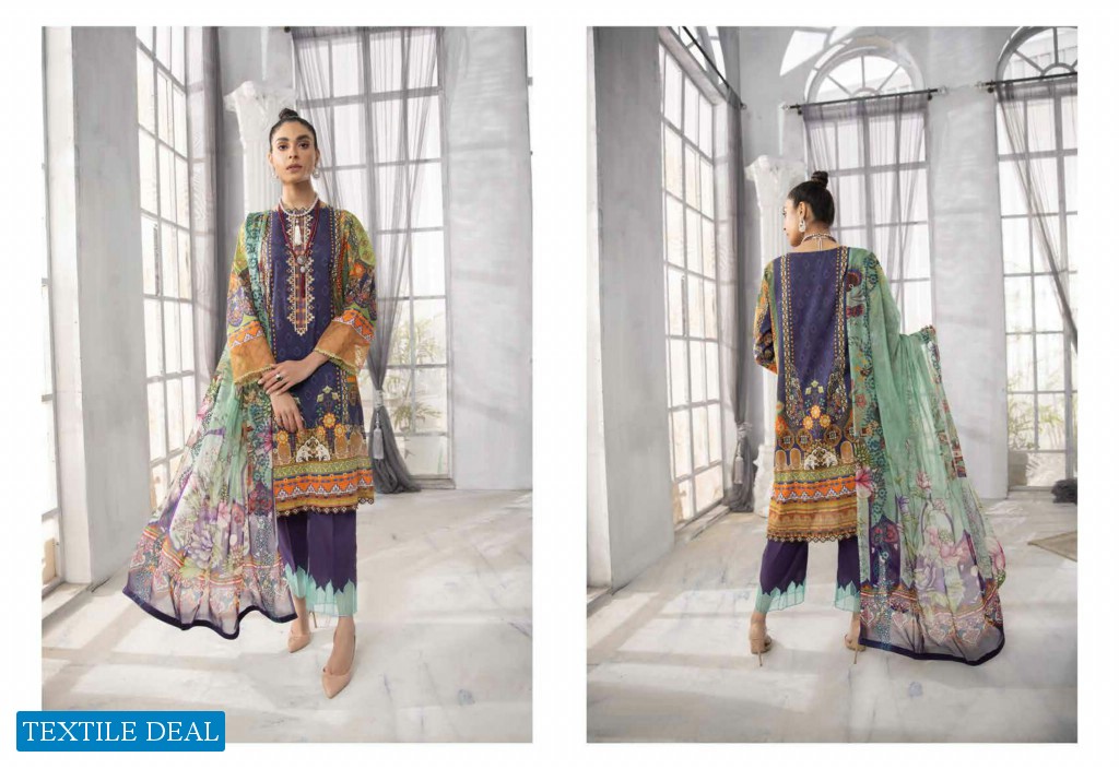 Rang Pasand Vol-2 Wholesale Luxury Digital Printed Embroidered Neck And Bamber Chiffon Dress