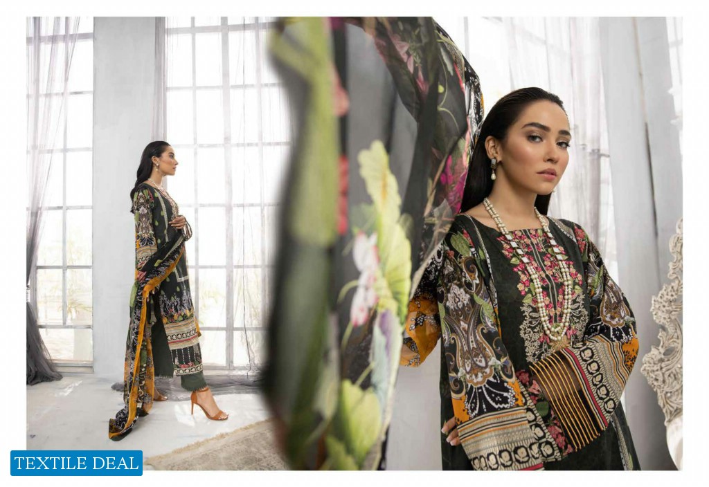 Rang Pasand Vol-2 Wholesale Luxury Digital Printed Embroidered Neck And Bamber Chiffon Dress