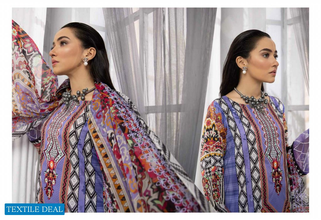 Rang Pasand Vol-2 Wholesale Luxury Digital Printed Embroidered Neck And Bamber Chiffon Dress