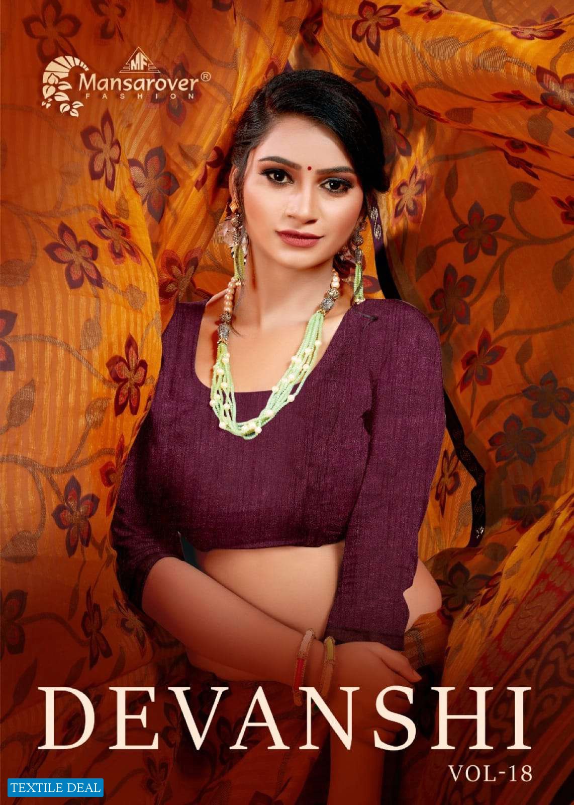 MANSAROVER DEVANSHI VOL 18 BRASSO PRINTED CASUAL WEAR SAREES