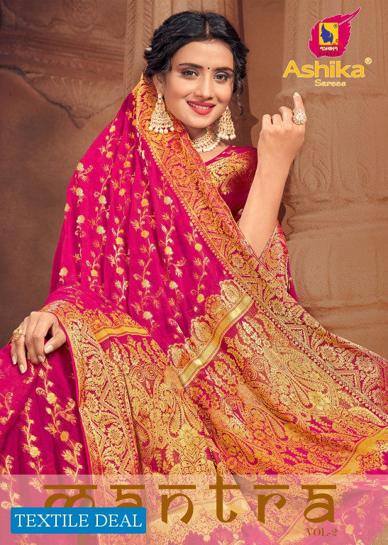 Ashika Mantra Vol-2 Wholesale Chiffon Saree With Zari Work Sarees
