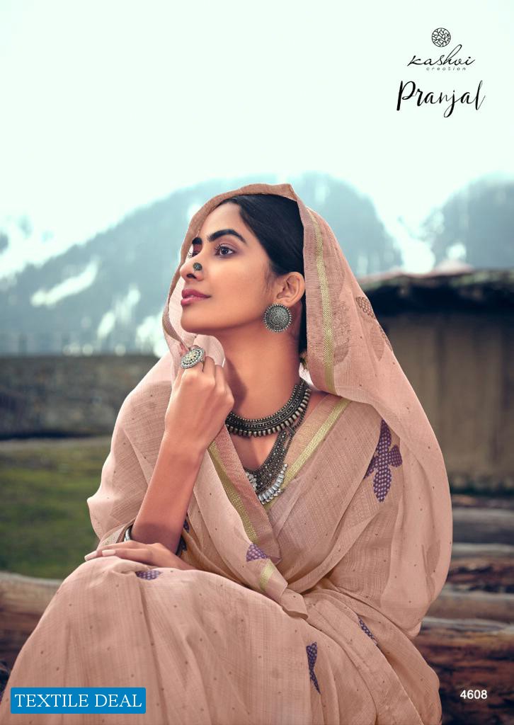 KASHVI CREATION PRANJAL SAHI CHIFFON WITH LACE CONCEPT SARIS CATALOG