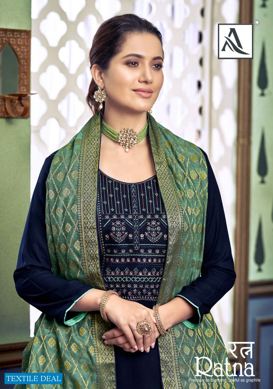 Alok Ratna Wholesale Pure Viscose Embroidery Dress Material