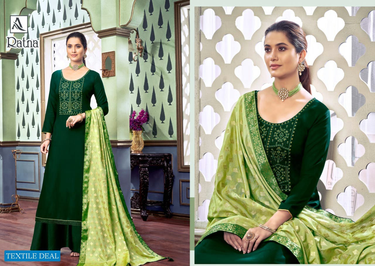 Alok Ratna Wholesale Pure Viscose Embroidery Dress Material