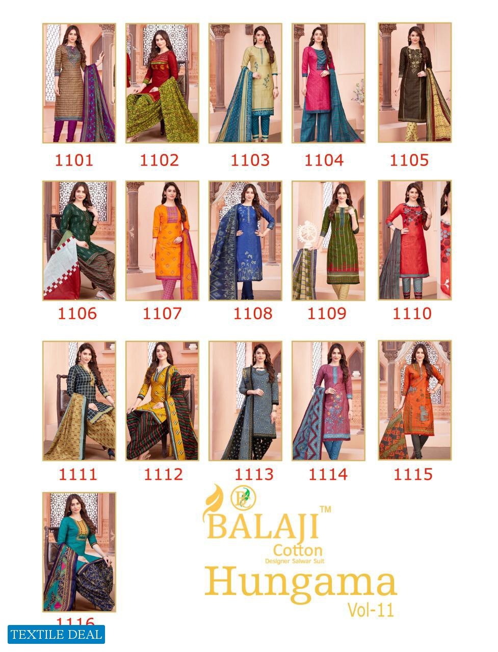 Balaji Hungama Vol-11 Wholesale Cotton Printed Dress Material