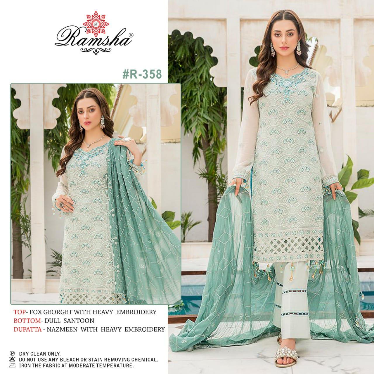 RAMSHA VOL 23 GEORGETTE PAKISTANI FANCY SUITS