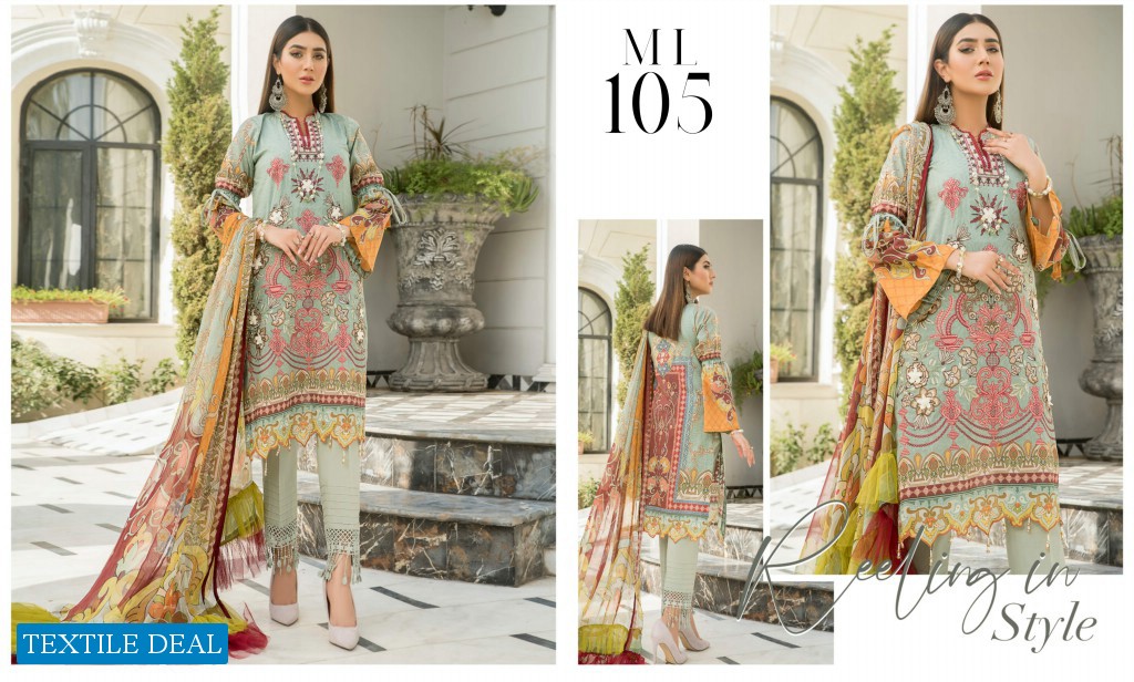 Maryam's Vol-1 Festive Lawn 2021 Wholesale Embroidered Pakistani Dress