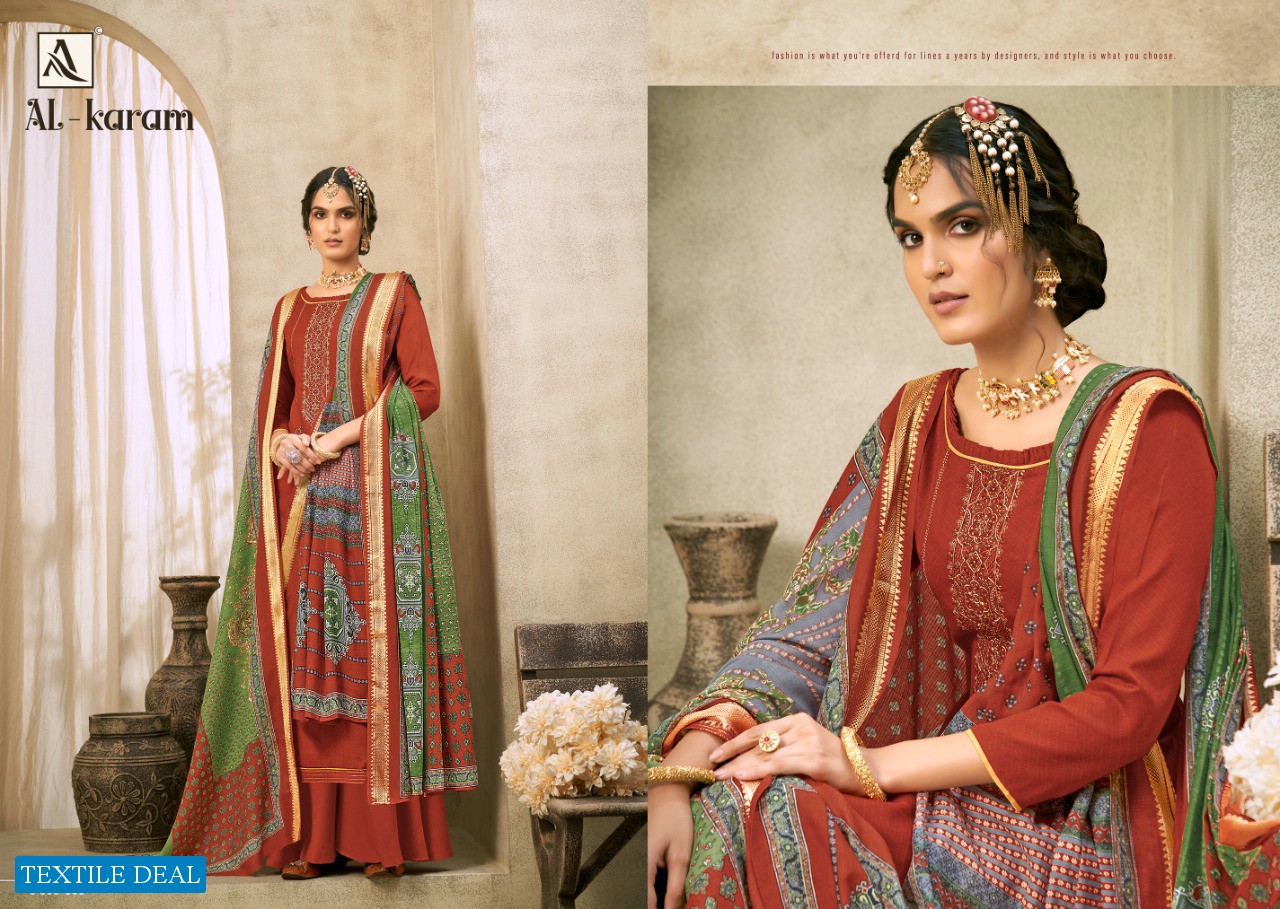 Alok Al-karam Wholesale Shopping Pure Zam Cotton Self Embroidery Dress