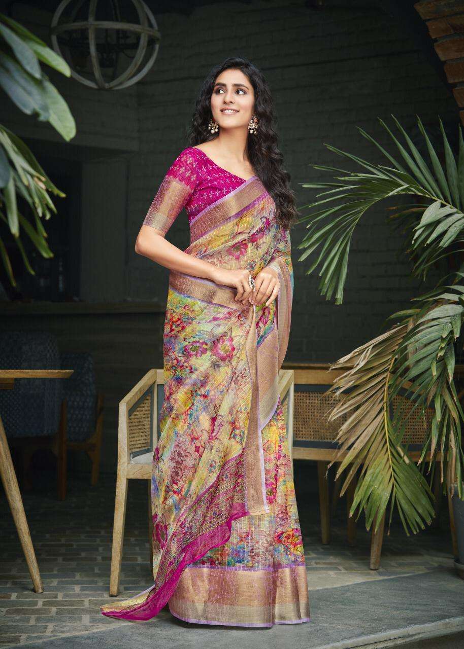 SHVETAMBAR CREATION NATOOJI SILK ORGANZA SARIS WHOLESALE RATE