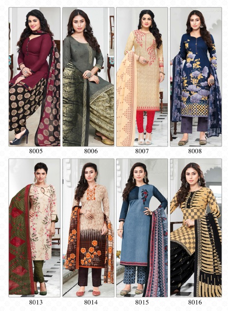 Memsaab Priyavanda Vol-8 Wholesale Cotton printed Dress Material