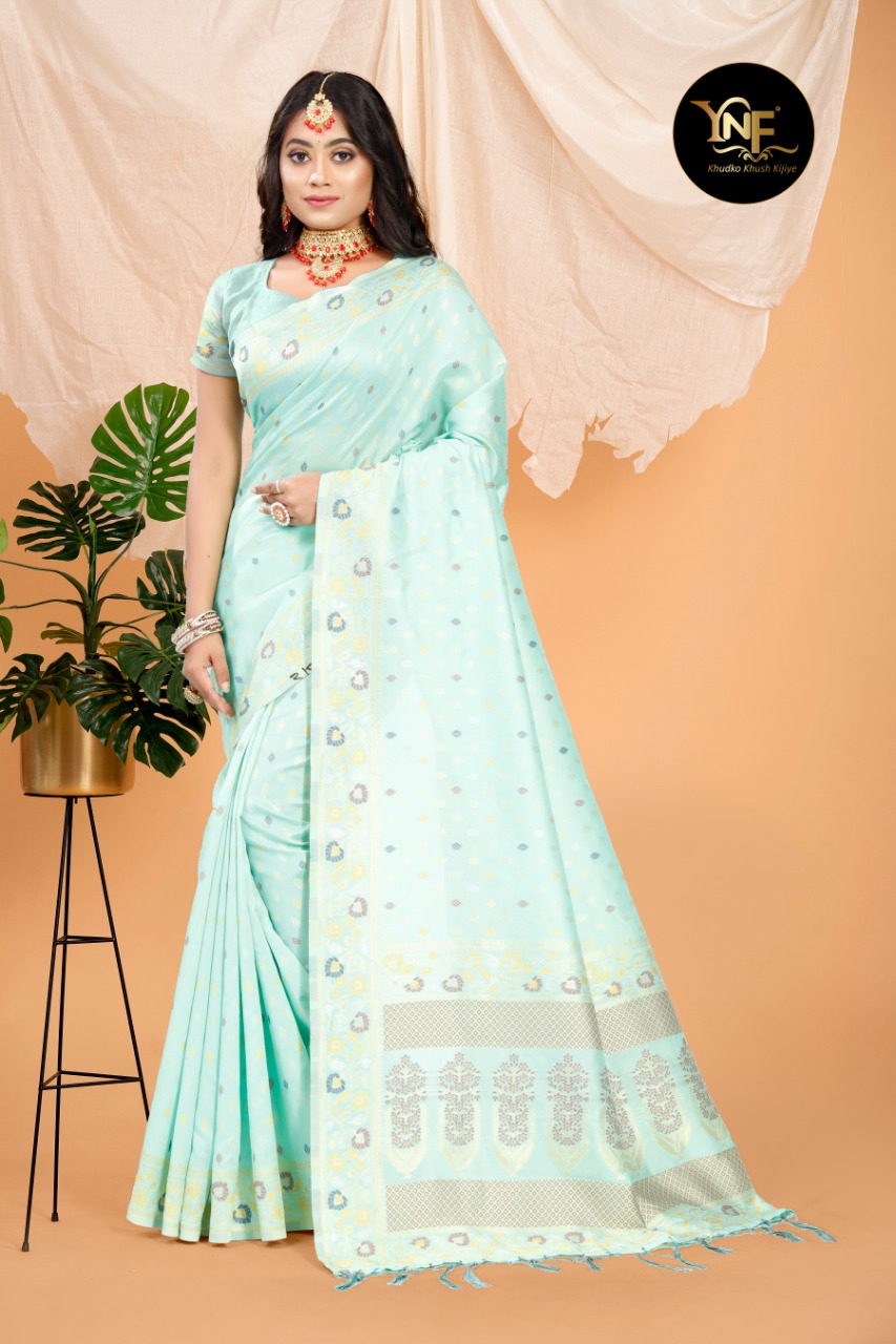 YNF PRESENTS PRAMAN SILK BANARASHI DESIGNER  INDIAN SAREE COLLECTION
