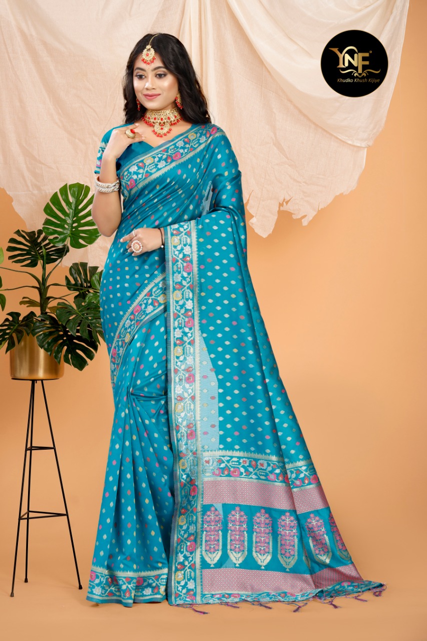 YNF PRESENTS PRAMAN SILK BANARASHI DESIGNER  INDIAN SAREE COLLECTION