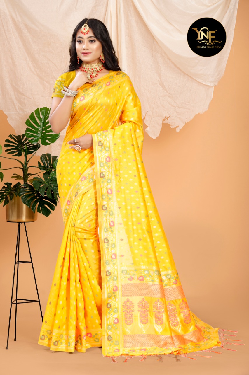 YNF PRESENTS PRAMAN SILK BANARASHI DESIGNER  INDIAN SAREE COLLECTION