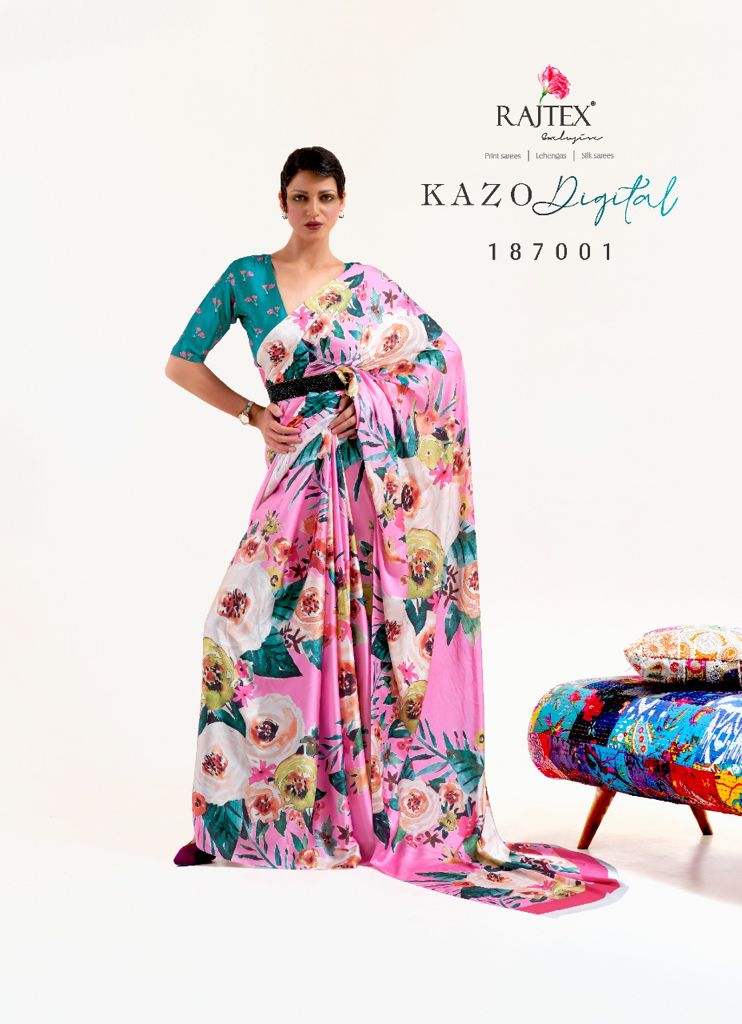 RAJ TEX KAZO DIGITAL DESIGNER  SAREE EXCLUSIVE COLLECTION