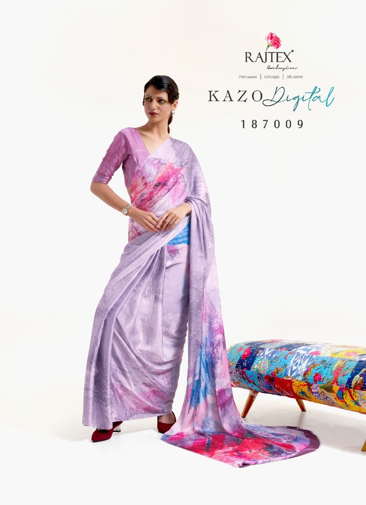 RAJ TEX KAZO DIGITAL DESIGNER  SAREE EXCLUSIVE COLLECTION