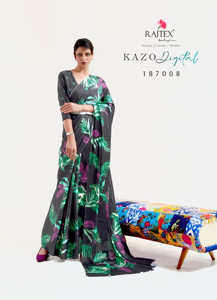RAJ TEX KAZO DIGITAL DESIGNER  SAREE EXCLUSIVE COLLECTION