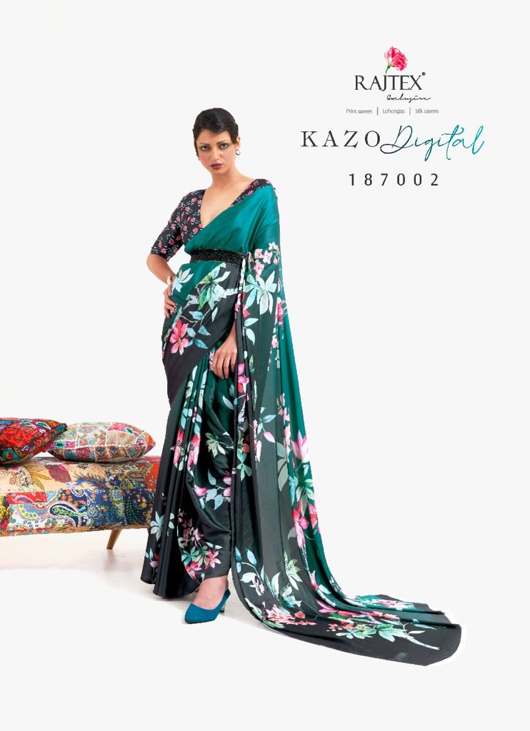 RAJ TEX KAZO DIGITAL DESIGNER  SAREE EXCLUSIVE COLLECTION