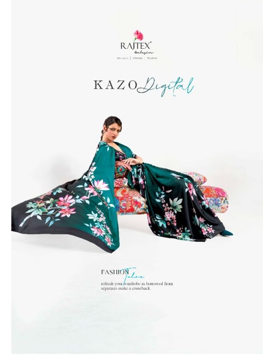 RAJ TEX KAZO DIGITAL DESIGNER  SAREE EXCLUSIVE COLLECTION