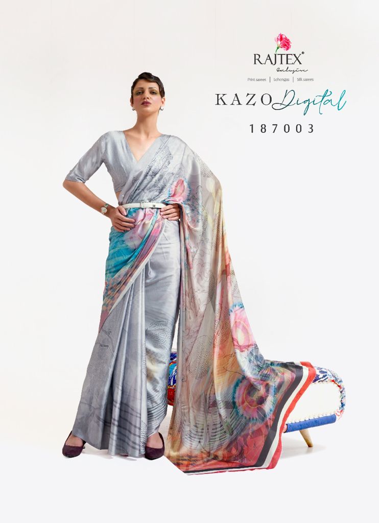 RAJ TEX KAZO DIGITAL DESIGNER  SAREE EXCLUSIVE COLLECTION