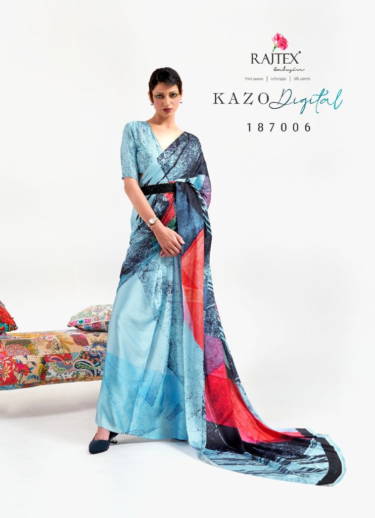 RAJ TEX KAZO DIGITAL DESIGNER  SAREE EXCLUSIVE COLLECTION