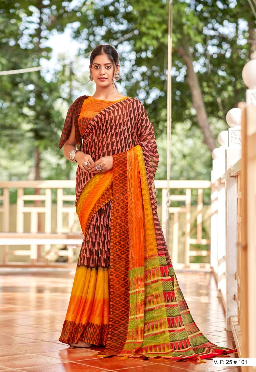 VINAMRA VISCOSE PRINT 25 PATTA SEASON 11 FANCY SARIS EXPORTS