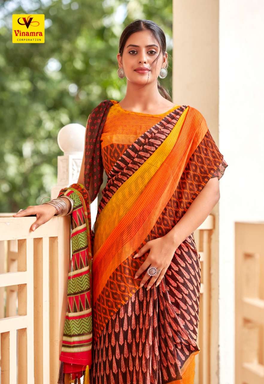 VINAMRA VISCOSE PRINT 25 PATTA SEASON 11 FANCY SARIS EXPORTS