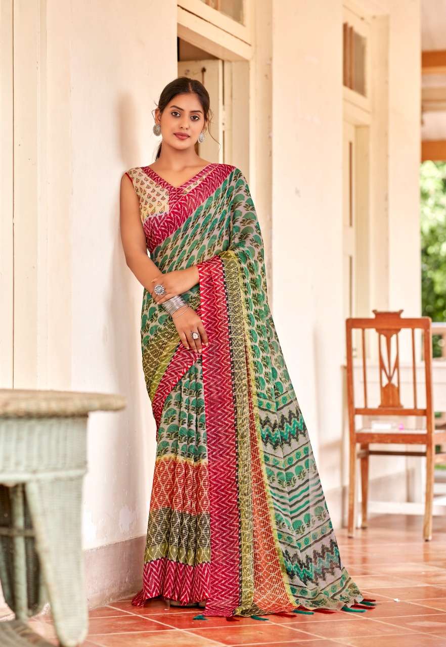 VINAMRA VISCOSE PRINT 25 PATTA SEASON 11 FANCY SARIS EXPORTS